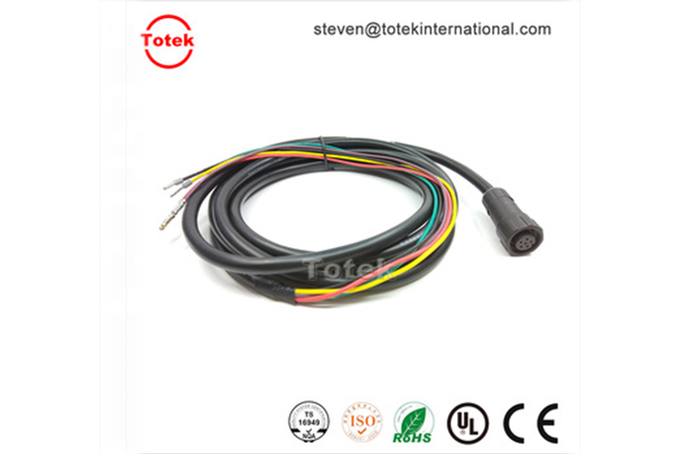 M14 waterproof IP67 6Pin Connector to TE AMP 770854-3 770520-3 FSD76-8-D custom automotive wire harness